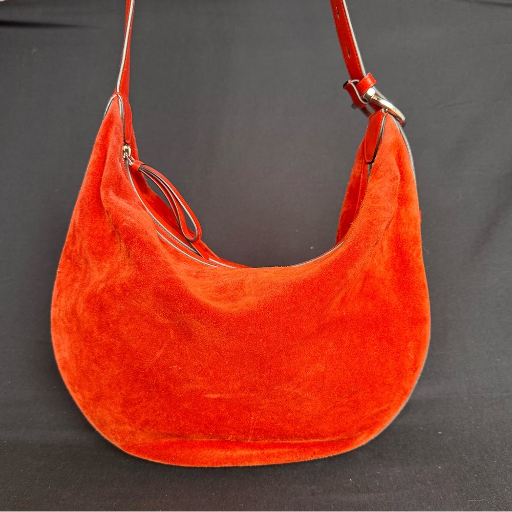 Salvatore Ferragamo | Red Suede Hobo Shoulder Bag EZ-21 H800